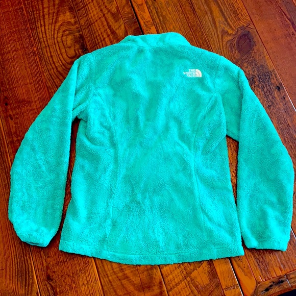 The North Face Girls Teal Fleece Jacket Sz M (10/12) - Picture 3 of 3